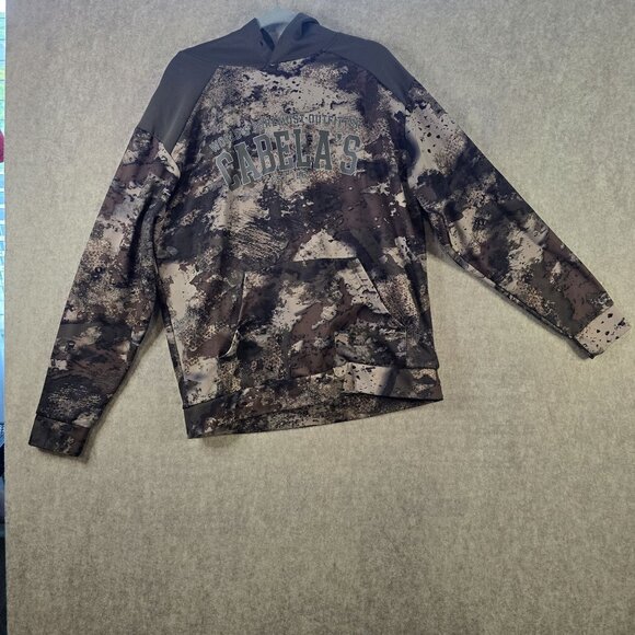 Cabelas Mens Large Camo Hoodie Sweatshirt Polyester Made In China - Picture 1 of 8